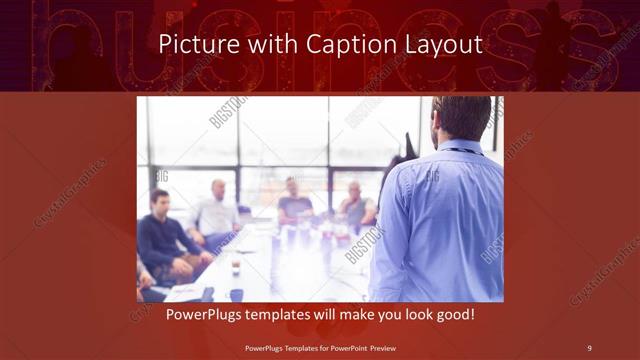 Picture with Caption presentation slide layout