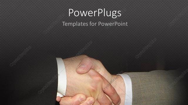  Presentation with black men - Two business men having a handshake over a black background
