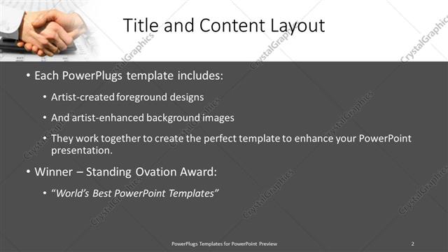 Title and Content presentation slide layout