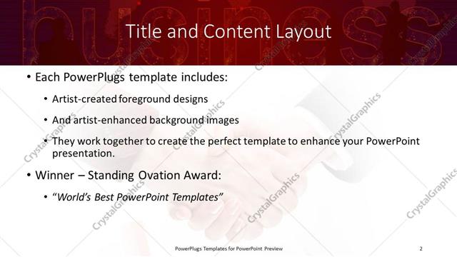 Title and Content presentation slide layout