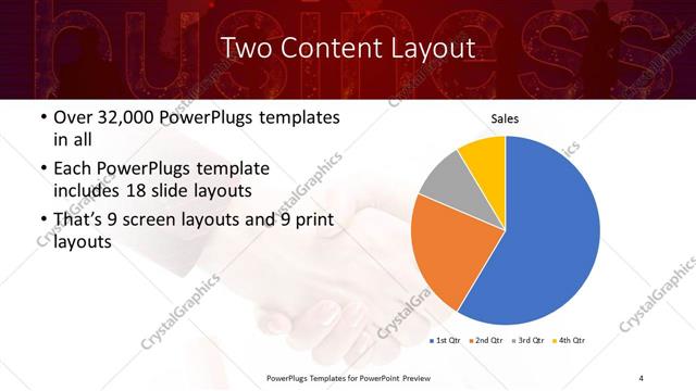 Two Content presentation slide layout