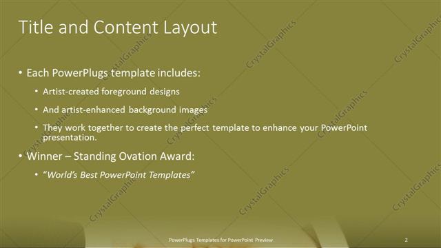 Title and Content presentation slide layout