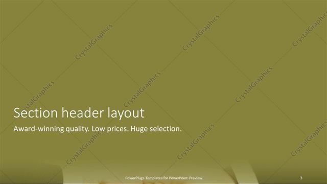Section Header presentation slide layout