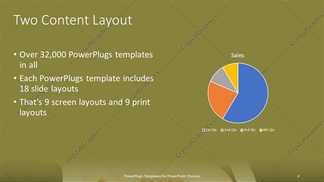 Two Content presentation slide layout