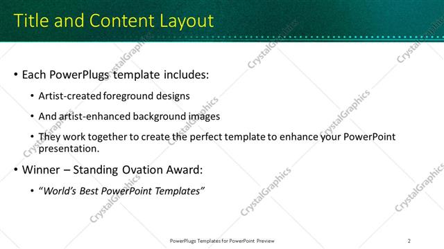 Title and Content presentation slide layout
