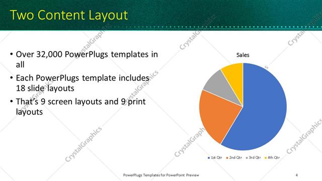 Two Content presentation slide layout