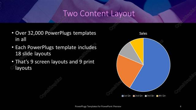 Two Content presentation slide layout
