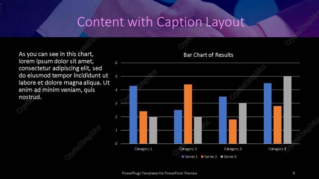 Content with Caption presentation slide layout