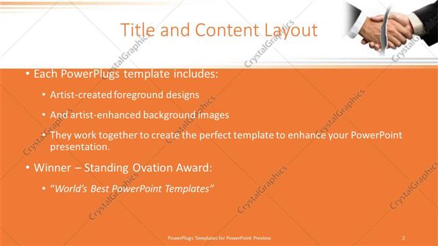 Title and Content presentation slide layout