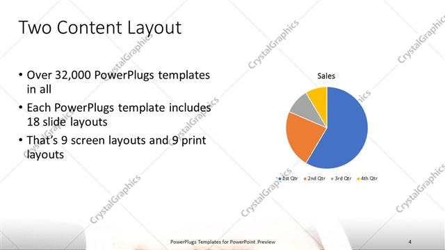 Two Content presentation slide layout