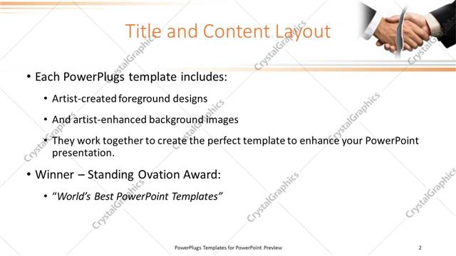 Title and Content presentation slide layout