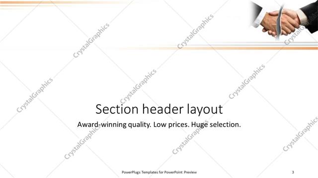 Section Header presentation slide layout