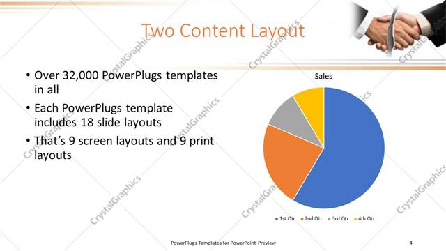 Two Content presentation slide layout