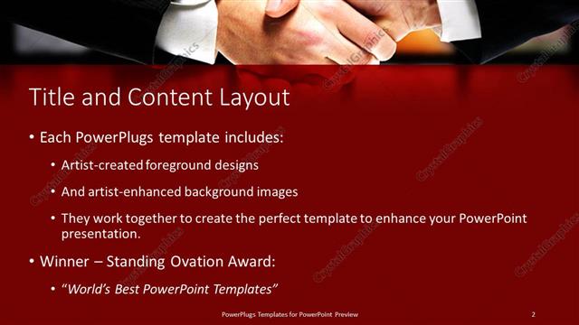 Title and Content presentation slide layout