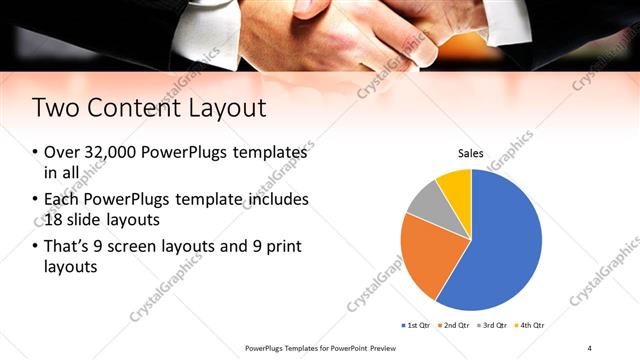 Two Content presentation slide layout