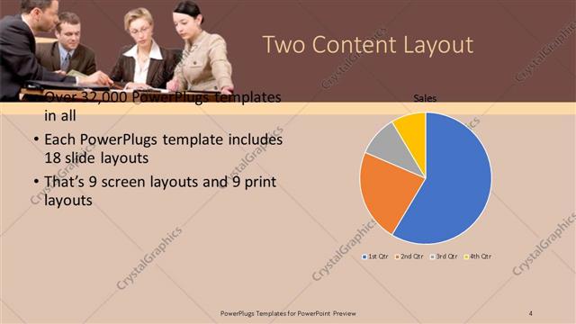 Two Content presentation slide layout
