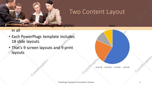 Two Content presentation slide layout