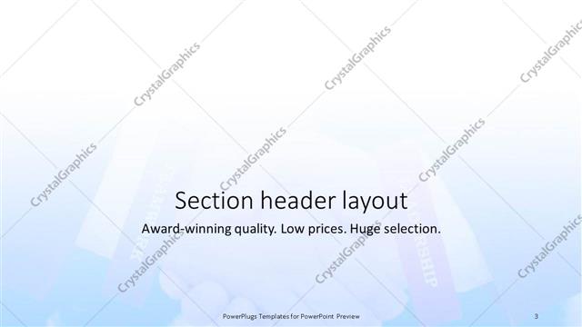 Section Header presentation slide layout