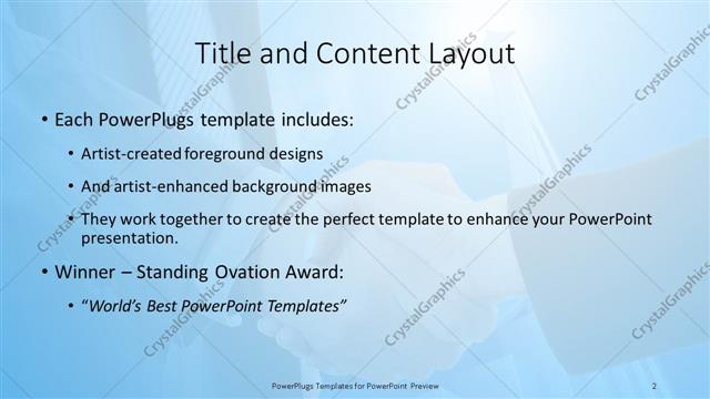 Title and Content presentation slide layout