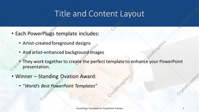 Title and Content presentation slide layout