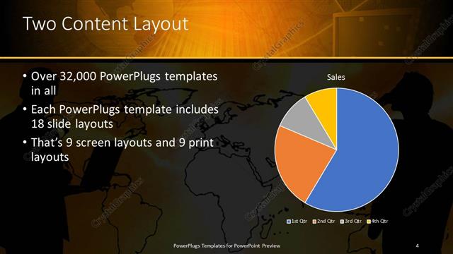 Two Content presentation slide layout