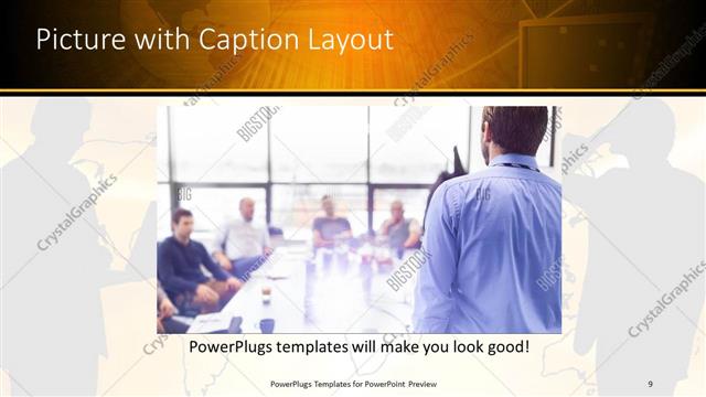 Picture with Caption presentation slide layout