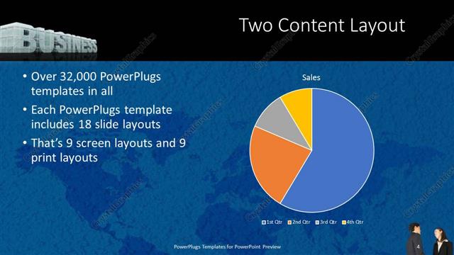 Two Content presentation slide layout