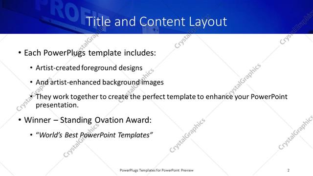 Title and Content presentation slide layout