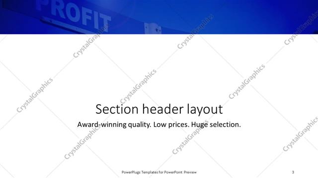 Section Header presentation slide layout