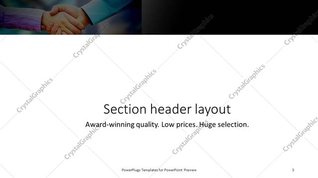 Section Header presentation slide layout