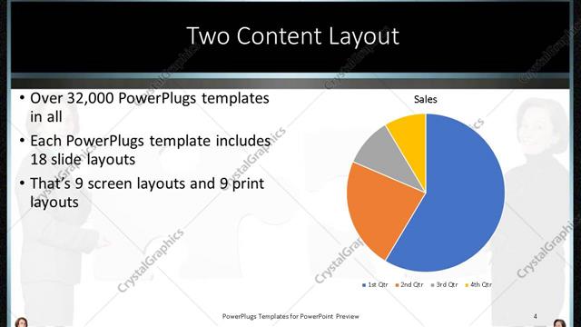 Two Content presentation slide layout