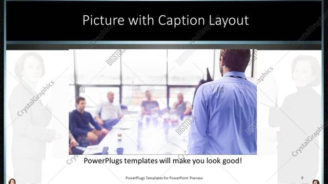 Picture with Caption presentation slide layout