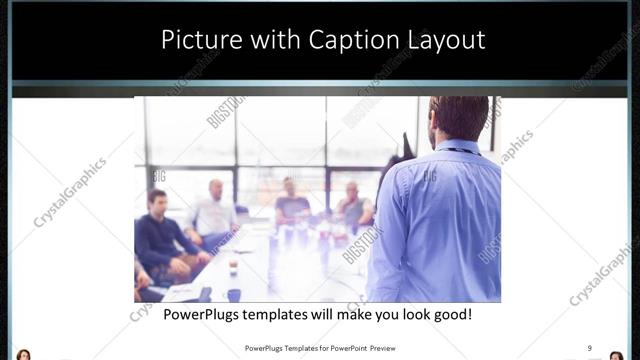 Picture with Caption presentation slide layout