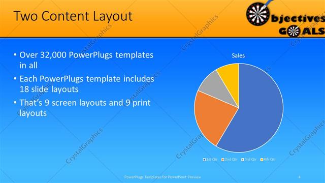 Two Content presentation slide layout
