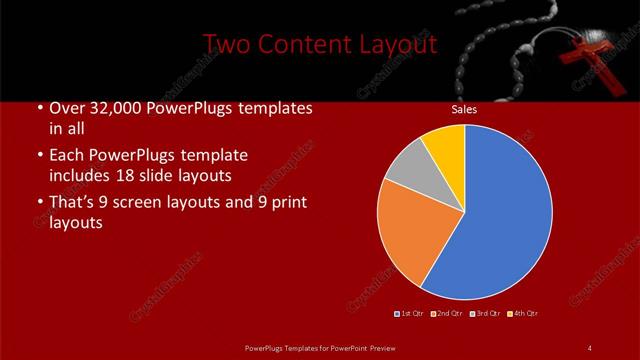 Two Content presentation slide layout