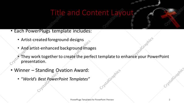 Title and Content presentation slide layout