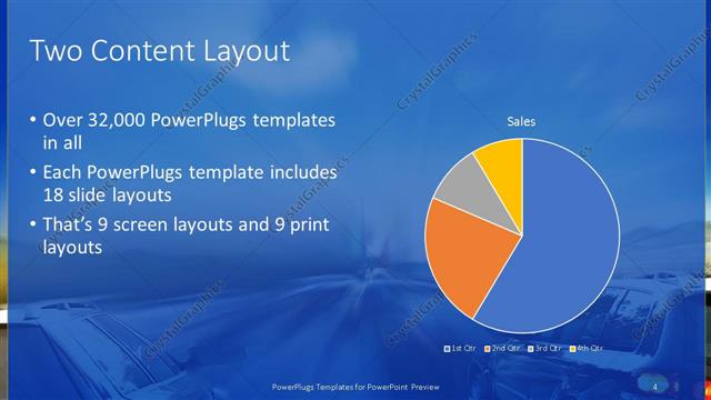 Two Content presentation slide layout
