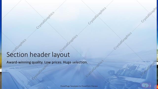 Section Header presentation slide layout