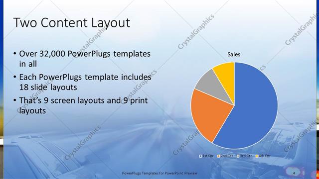 Two Content presentation slide layout