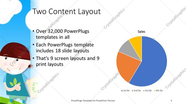 Two Content presentation slide layout