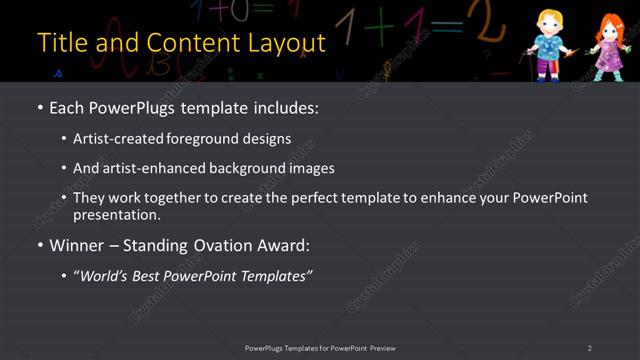 Title and Content presentation slide layout