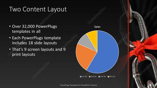 Two Content presentation slide layout