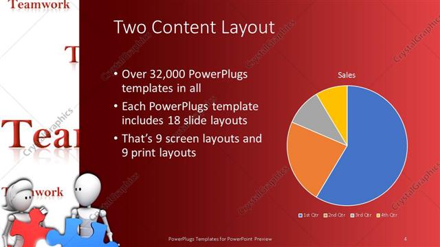 Two Content presentation slide layout