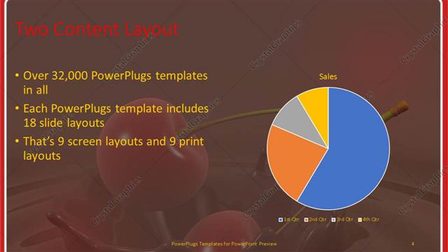 Two Content presentation slide layout