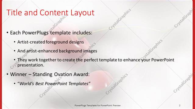 Title and Content presentation slide layout