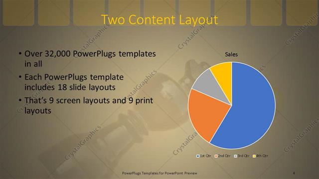 Two Content presentation slide layout