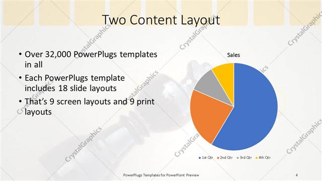 Two Content presentation slide layout