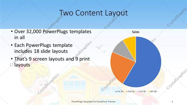 Two Content presentation slide layout