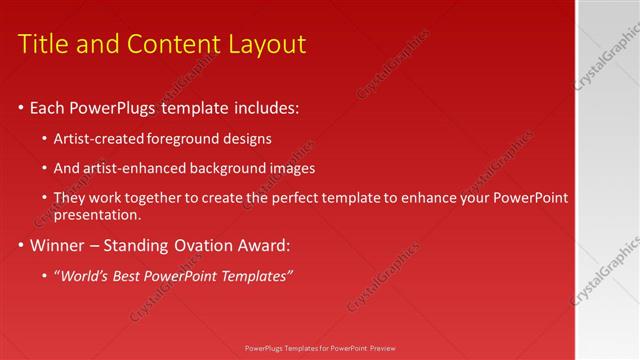 Title and Content presentation slide layout