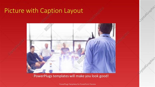 Picture with Caption presentation slide layout